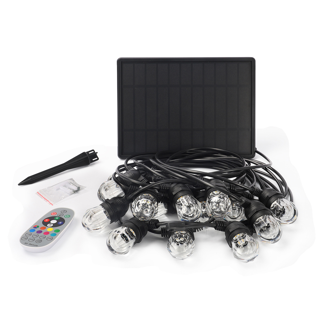 LED solar string lights Christmas decoration bulbs IP65 waterproof courtyard lights outdoor garden furniture holiday garden